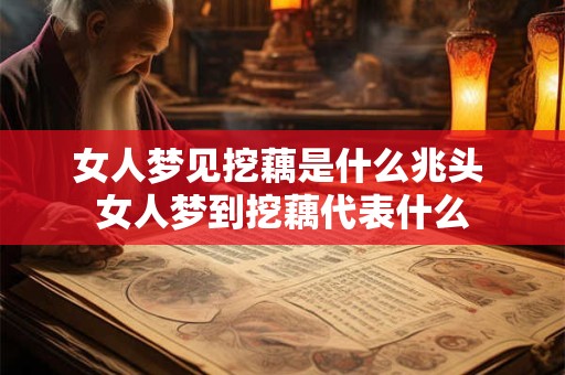 女人梦见挖藕是什么兆头 女人梦到挖藕代表什么