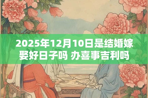 2026年12月10日是结婚嫁娶好日子吗 办喜事吉利吗
