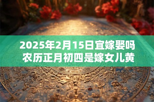 2025年2月15日宜嫁娶吗 农历正月初四是嫁女儿黄道吉日吗