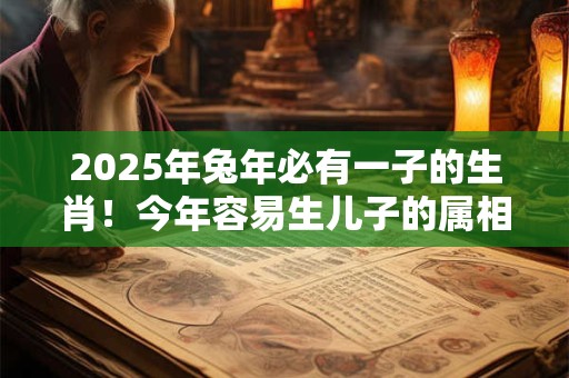 2025年兔年必有一子的生肖！今年容易生儿子的属相