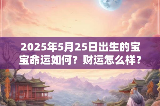 2025年5月25日出生的宝宝命运如何？财运怎么样？