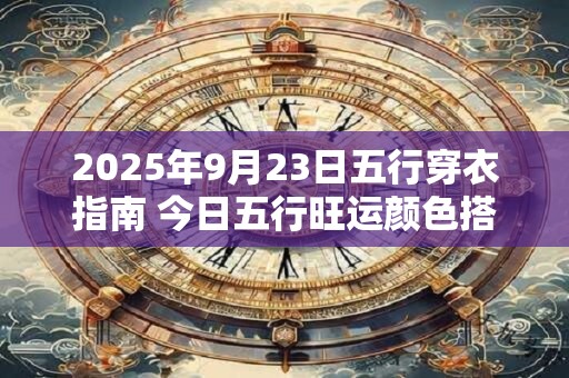 2025年9月23日五行穿衣指南 今日五行旺运颜色搭配