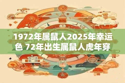 1972年属鼠人2025年幸运色 72年出生属鼠人虎年穿什么颜色衣服好
