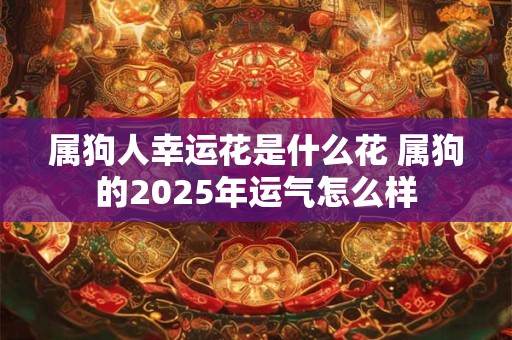 属狗人幸运花是什么花 属狗的2025年运气怎么样