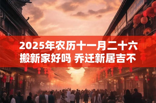 2025年农历十一月二十六搬新家好吗 乔迁新居吉不吉利