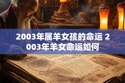 2003年属羊女孩的命运 2003年羊女命运如何