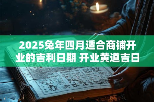 2025兔年四月适合商铺开业的吉利日期 开业黄道吉日查询