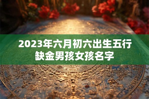 2023年六月初六出生五行缺金男孩女孩名字