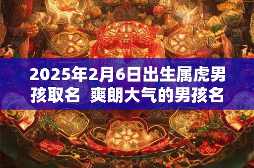 2025年2月6日出生属虎男孩取名  爽朗大气的男孩名字
