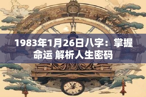 1983年1月26日八字：掌握命运 解析人生密码
