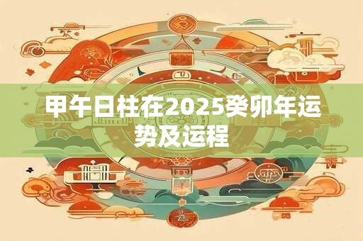 甲午日柱在2026癸卯年运势及运程