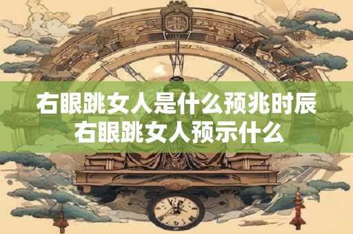 右眼跳女人是什么预兆时辰 右眼跳女人预示什么