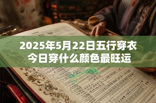 2025年5月22日五行穿衣 今日穿什么颜色最旺运