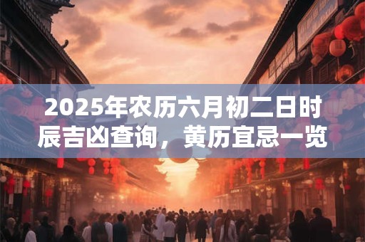 2025年农历六月初二日时辰吉凶查询，黄历宜忌一览表