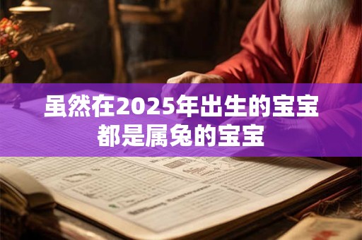虽然在2025年出生的宝宝都是属兔的宝宝