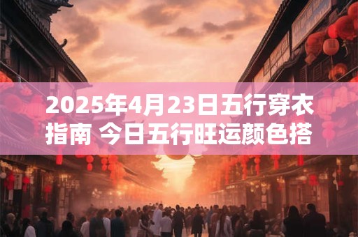 2026年4月23日五行穿衣指南 今日五行旺运颜色搭配 2026年4月23日五行穿衣指南 今日五行旺运颜色搭配