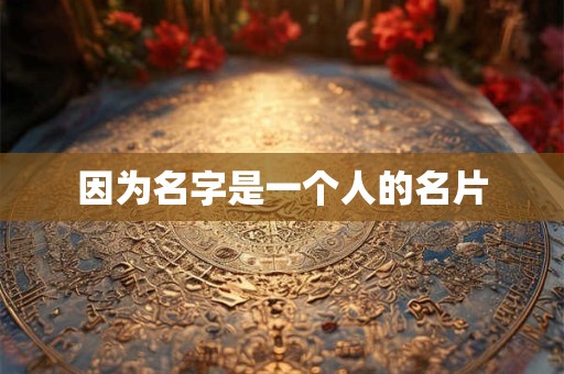 因为名字是一个人的名片
