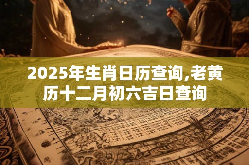 2025年生肖日历查询,老黄历十二月初六吉日查询