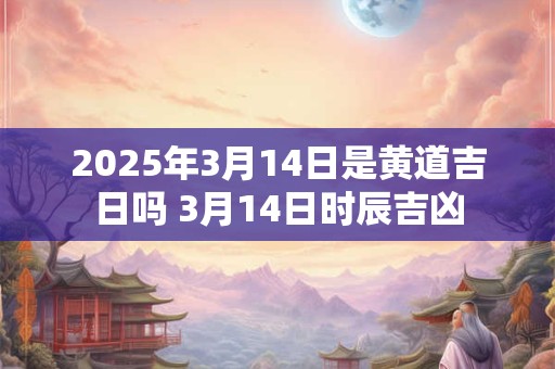 2025年3月14日是黄道吉日吗 3月14日时辰吉凶