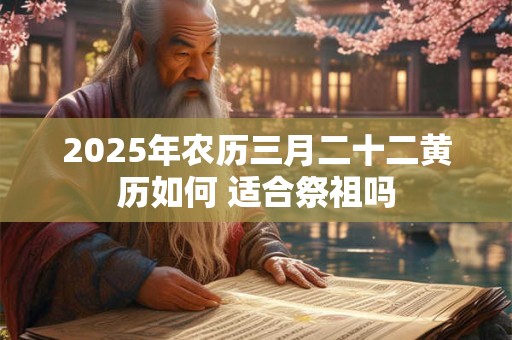 2025年农历三月二十二黄历如何 适合祭祖吗