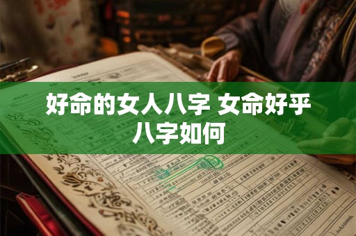好命的女人八字 女命好乎八字如何