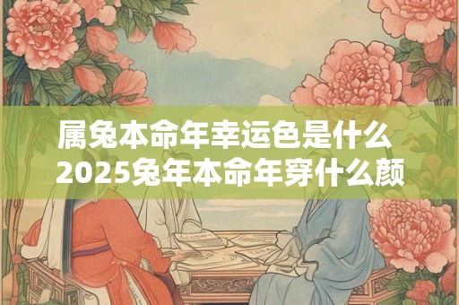 属兔本命年幸运色是什么 2025兔年本命年穿什么颜色衣服好 属兔本命年幸运色是什么 2025兔年本命年穿什么颜色衣服好