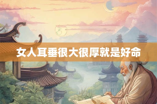 女人耳垂很大很厚就是好命