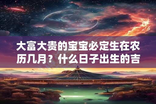 大富大贵的宝宝必定生在农历几月？什么日子出生的吉利