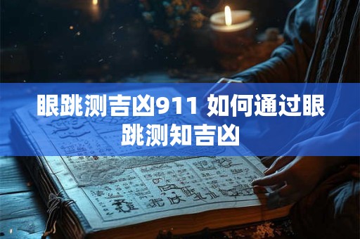 眼跳测吉凶911 如何通过眼跳测知吉凶