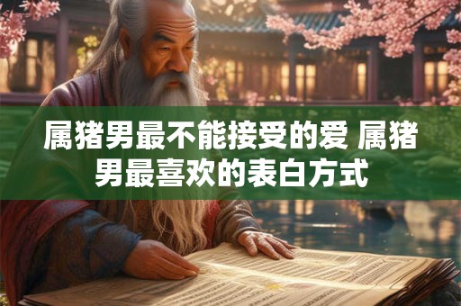 属猪男最不能接受的爱 属猪男最喜欢的表白方式