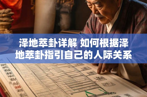 泽地萃卦详解 如何根据泽地萃卦指引自己的人际关系