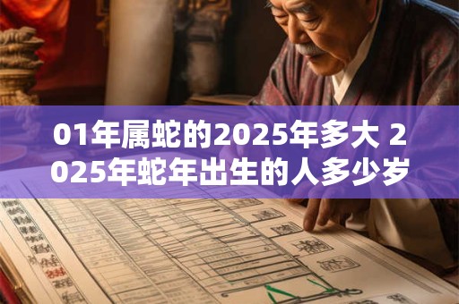 01年属蛇的2025年多大 2025年蛇年出生的人多少岁
