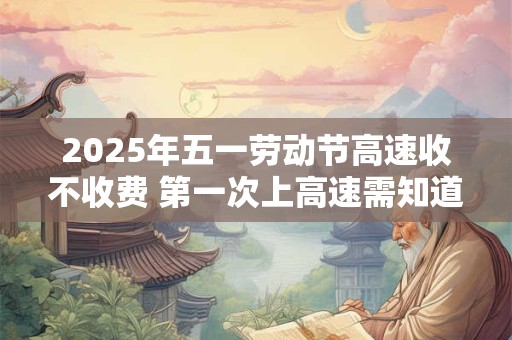 2026年五一劳动节高速收不收费 第一次上高速需知道