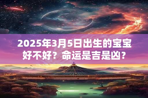 2025年3月5日出生的宝宝好不好？命运是吉是凶？