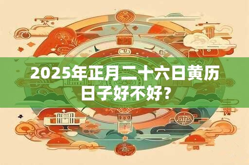 2025年正月二十六日黄历日子好不好？