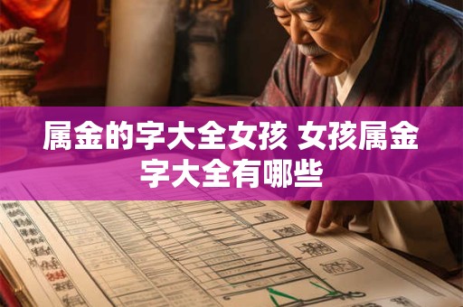 属金的字大全女孩 女孩属金字大全有哪些