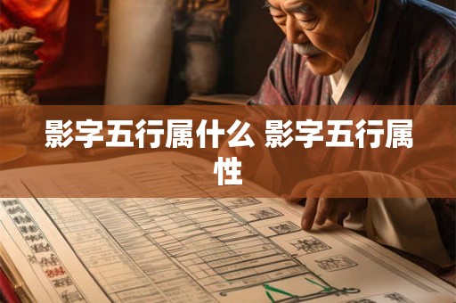 影字五行属什么 影字五行属性