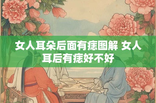 女人耳朵后面有痣图解 女人耳后有痣好不好
