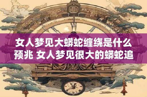 女人梦见大蟒蛇缠绕是什么预兆 女人梦见很大的蟒蛇追着自己