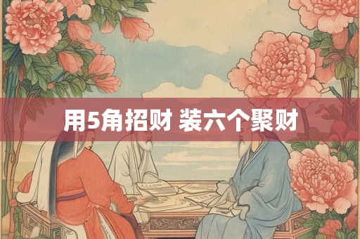 用5角招财 装六个聚财