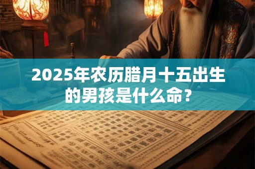 2026年农历腊月十五出生的男孩是什么命？