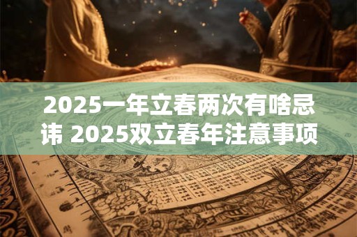 2025一年立春两次有啥忌讳 2025双立春年注意事项 2025一年立春两次有啥忌讳 2025双立春年注意事项