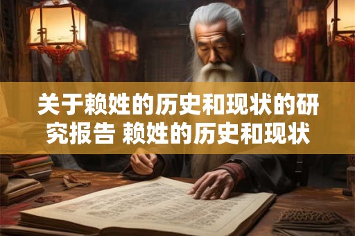 关于赖姓的历史和现状的研究报告 赖姓的历史和现状有哪些研究成果