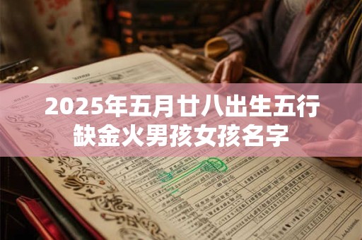 2025年五月廿八出生五行缺金火男孩女孩名字