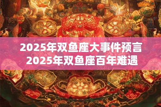 2026年双鱼座大事件预言 2026年双鱼座百年难遇