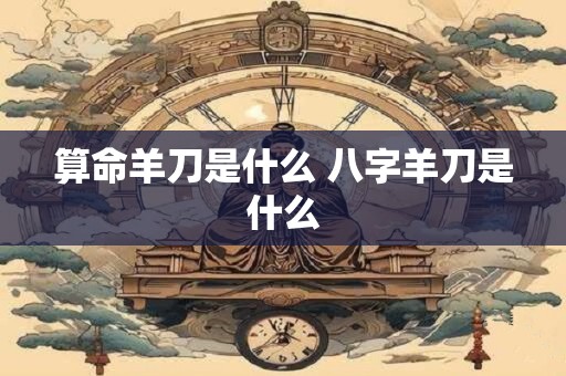 算命羊刀是什么 八字羊刀是什么