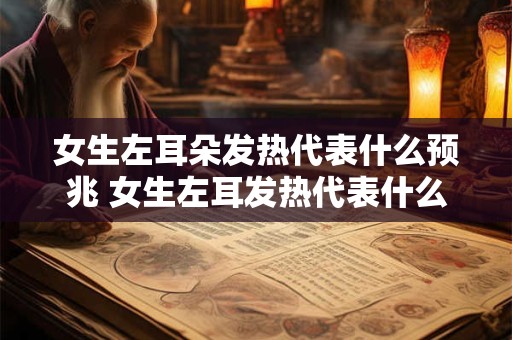 女生左耳朵发热代表什么预兆 女生左耳发热代表什么预兆
