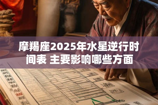 摩羯座2025年水星逆行时间表 主要影响哪些方面 摩羯座2025年水星逆行时间表 主要影响哪些方面