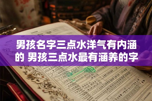 男孩名字三点水洋气有内涵的 男孩三点水最有涵养的字