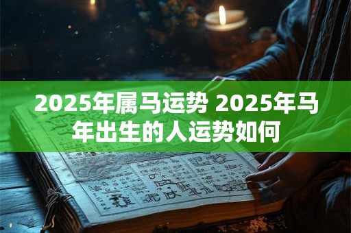 2025年属马运势 2025年马年出生的人运势如何